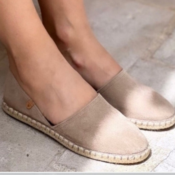 Verbenas Espadrilles Carmen Suede Leather Closed Toe Stone EU40 US 9 NWOB - Picture 16 of 16